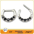 New Design Black Zircon Nose Ring nipple piercing septum ring